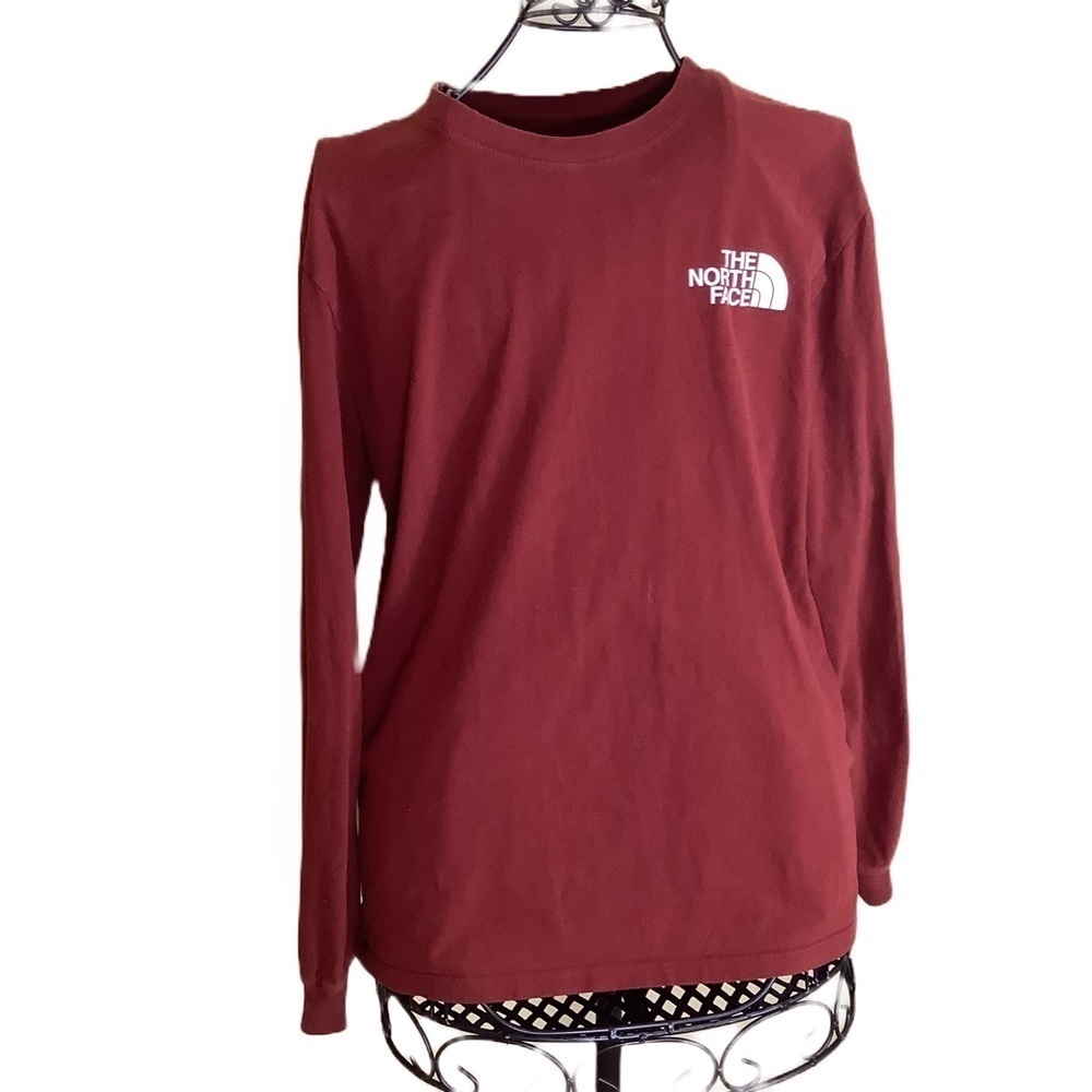 The North Face Maroon Logo Long Sleeve T-Shirt Men’s Medium